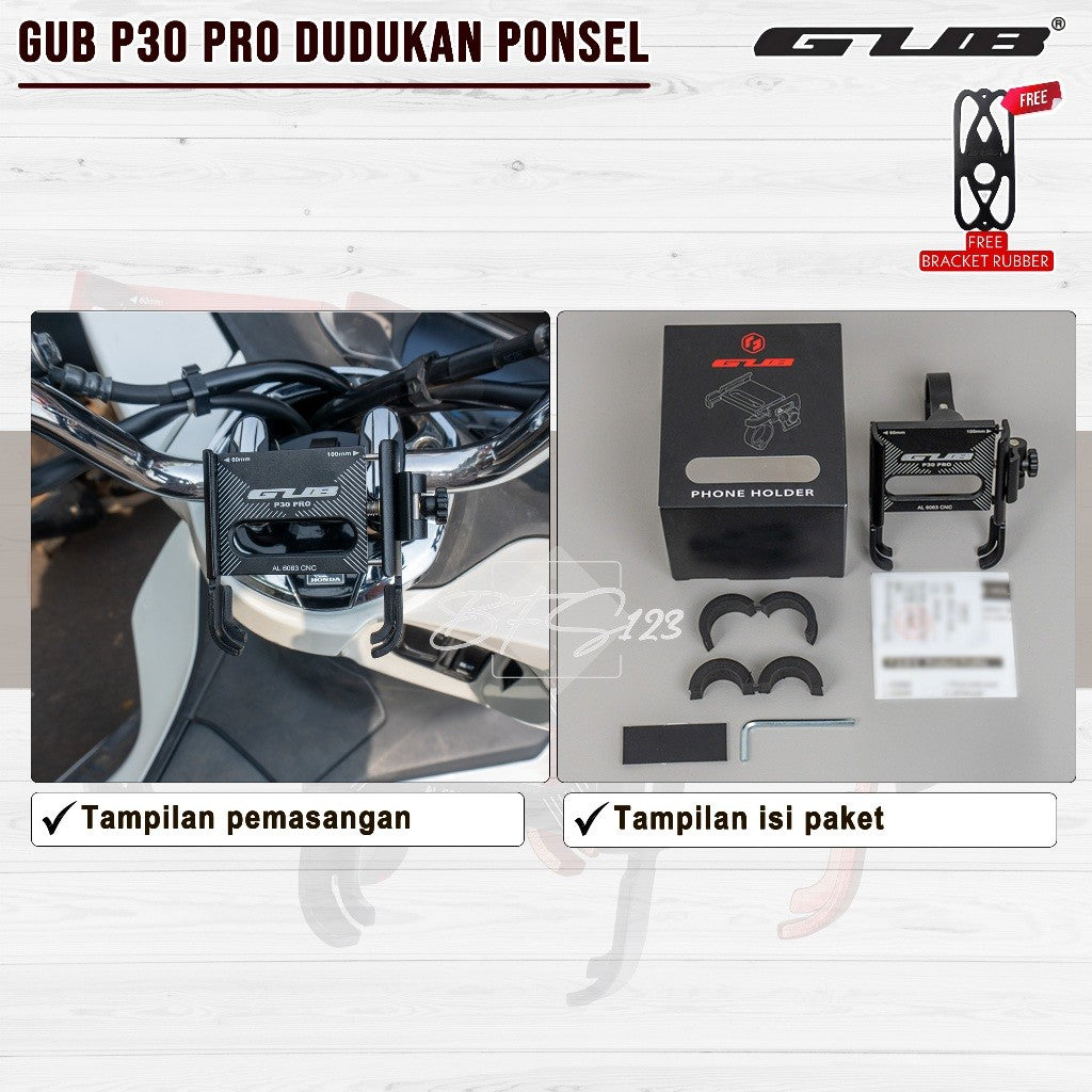 GUB P30 / GUB P30 PRO Original Holder Handphone Dudukan Ponsel Aluminium Aloy
