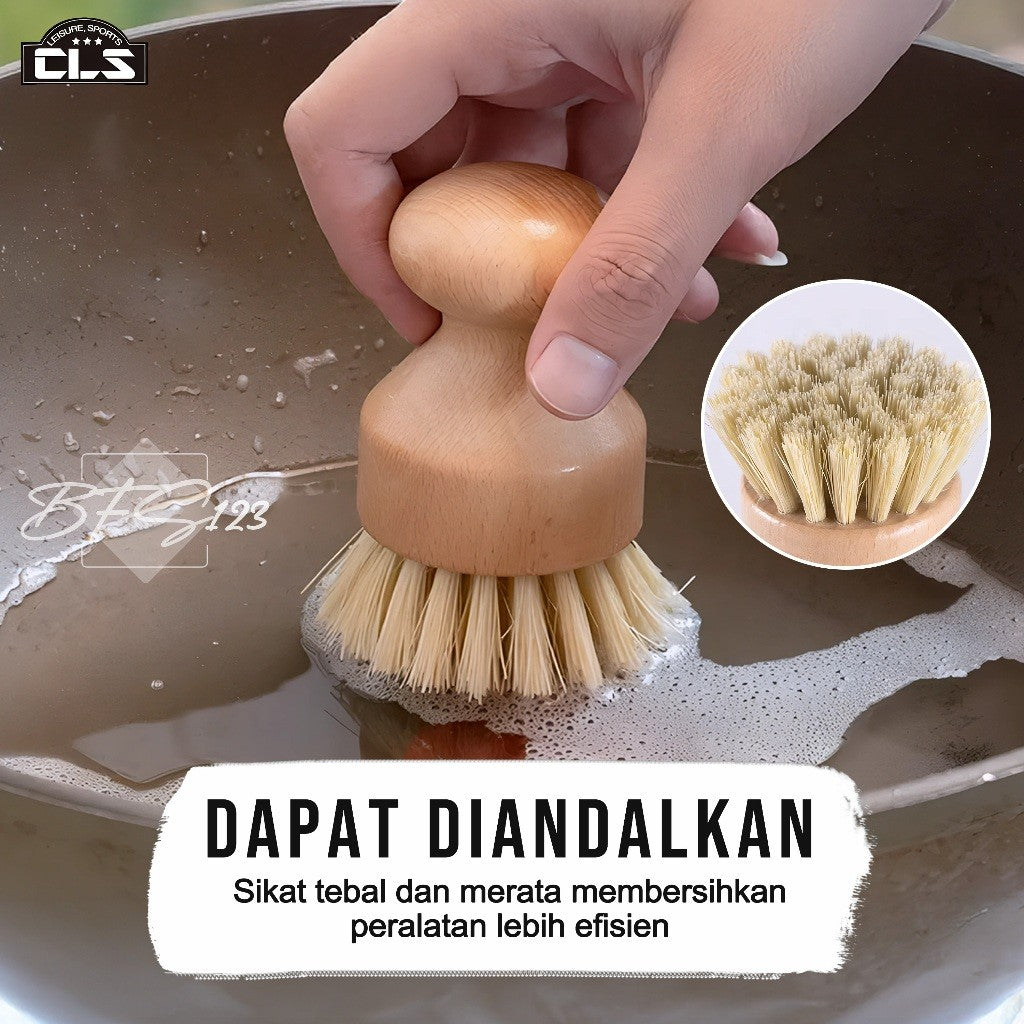 CLS Brush Sikat Pembersih BBQ Material Serat SISAL Kitchen Sikat Dapur Cuci Piring Serbaguna Camping Outdoor