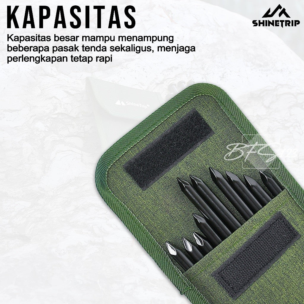 SHINETRIP Pouch Storage Pasak Tenda Camping 20 Cm Oxford Cloth 600D Pouch Outdoor Multifungsi