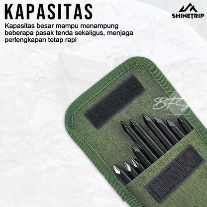 SHINETRIP Pouch Storage Pasak Tenda Camping 20 Cm Oxford Cloth 600D Pouch Outdoor Multifungsi