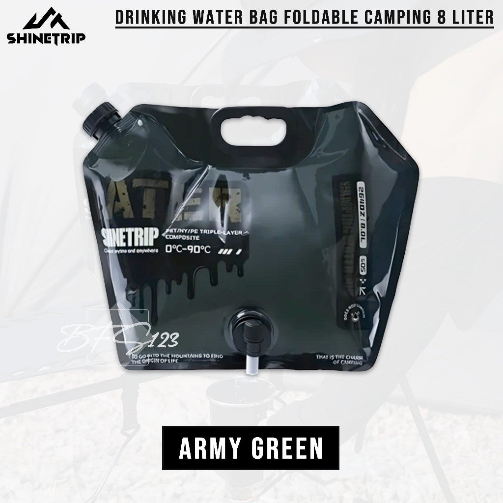 Drinking Water Bag 8 Liter SHINETRIP Kantong Air Minum Lipat Camping Water Jerigen Lipat Portable