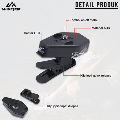 SHINETRIP LED Sign Light Lampu Clip Penerangan Flashlight Outdoor Camping Hiking Mendaki