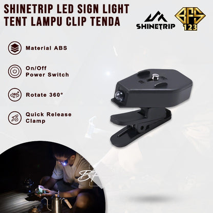 SHINETRIP LED Sign Light Lampu Clip Penerangan Flashlight Outdoor Camping Hiking Mendaki