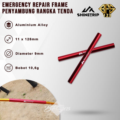 SHINETRIP Emergency Repair Frame Tenda Alumunium Penyambung Rangka Tenda Camping Hiking