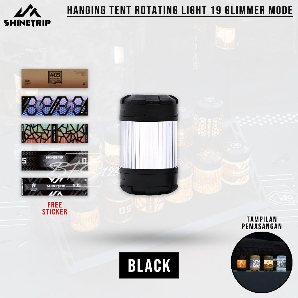 SHINETRIP 05 Series Lampu Hanging Tent Rotating 19 Glimmer Mode Lampu Kemah Gantung Type-C 1000 mAh Camping Outdoor