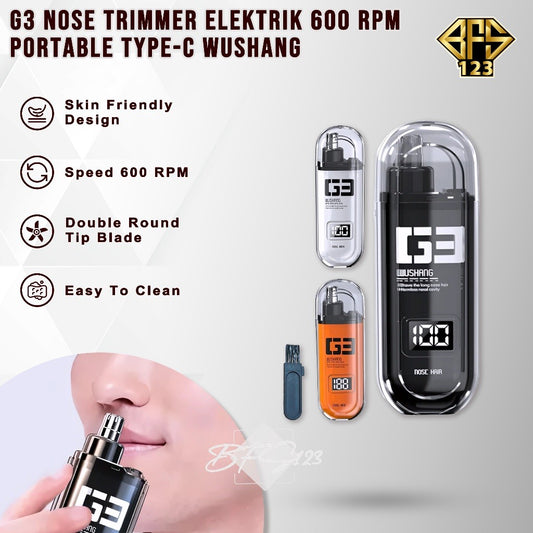 Nose Trimmer Elektrik Wushang G3 Alat Cukur Bulu Hidung Portabel Rechargeable
