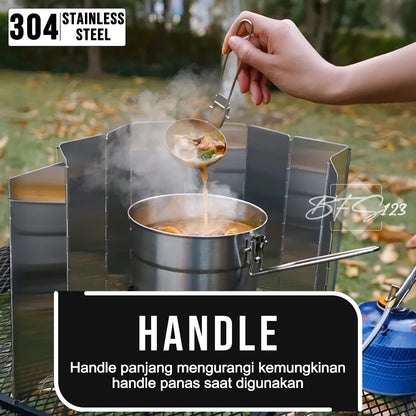 Soup Ladle Handle Lipat Centong Sayur Kuah Alat Masak Portable Stainless Steel Camping Outdoor Hiking