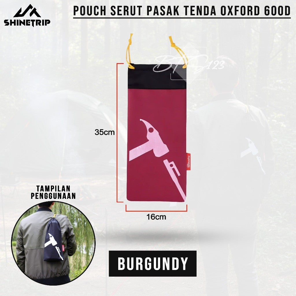 SHINETRIP Pouch Serut Pasak Tenda Camping Hiking Oxford Cloth 600D 36x16 Cm Kantong Pouch Outdoor