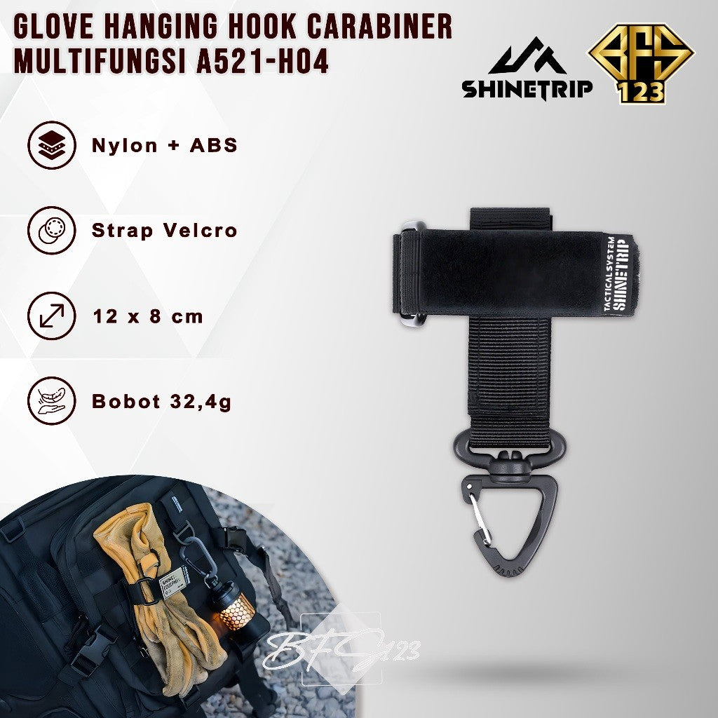 SHINETRIP ST-05 Glove Hanging Tactical Keychain Snaphook Gantungan Hook Carabiner Multi-Functional Series A521-H04