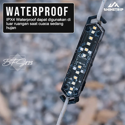 SHINETRIP A514-H00 Lampu Darurat Camping Warning Light Type-C Ipx4 Wind Rope Tactical
