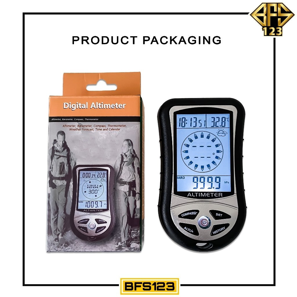 Altimeter Digital 8 in 1 outdoor,kompas,termometer,barometer