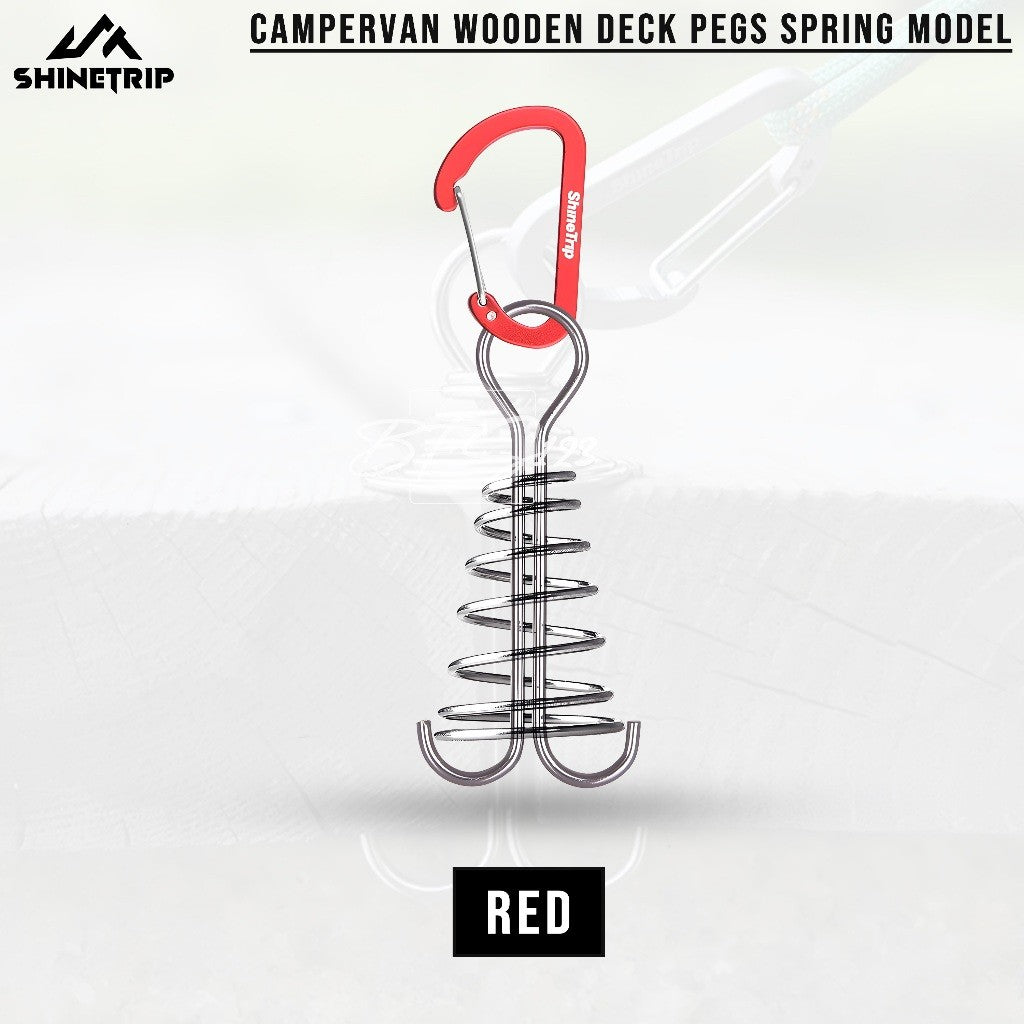 SHINETRIP Pasak Gesper Tali Nail Fish Buckle Model Per Stainless Carabiner Aluminium Gesper Kait Kayu Camping Outdoor