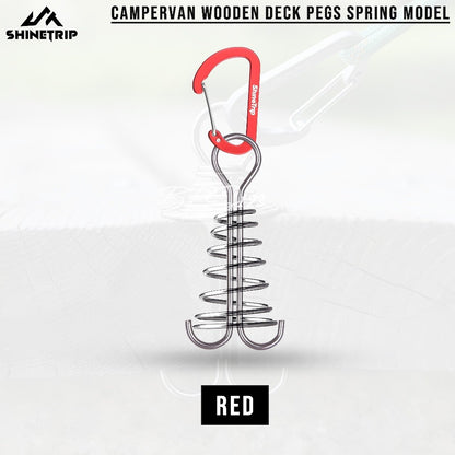 SHINETRIP Pasak Gesper Tali Nail Fish Buckle Model Per Stainless Carabiner Aluminium Gesper Kait Kayu Camping Outdoor