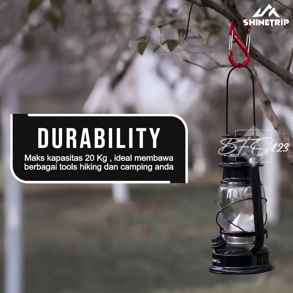 SHINETRIP Carabiner S Type Shape Aluminum Aksesoris Carabiner Multifungsi Camping Hiking Outdoor