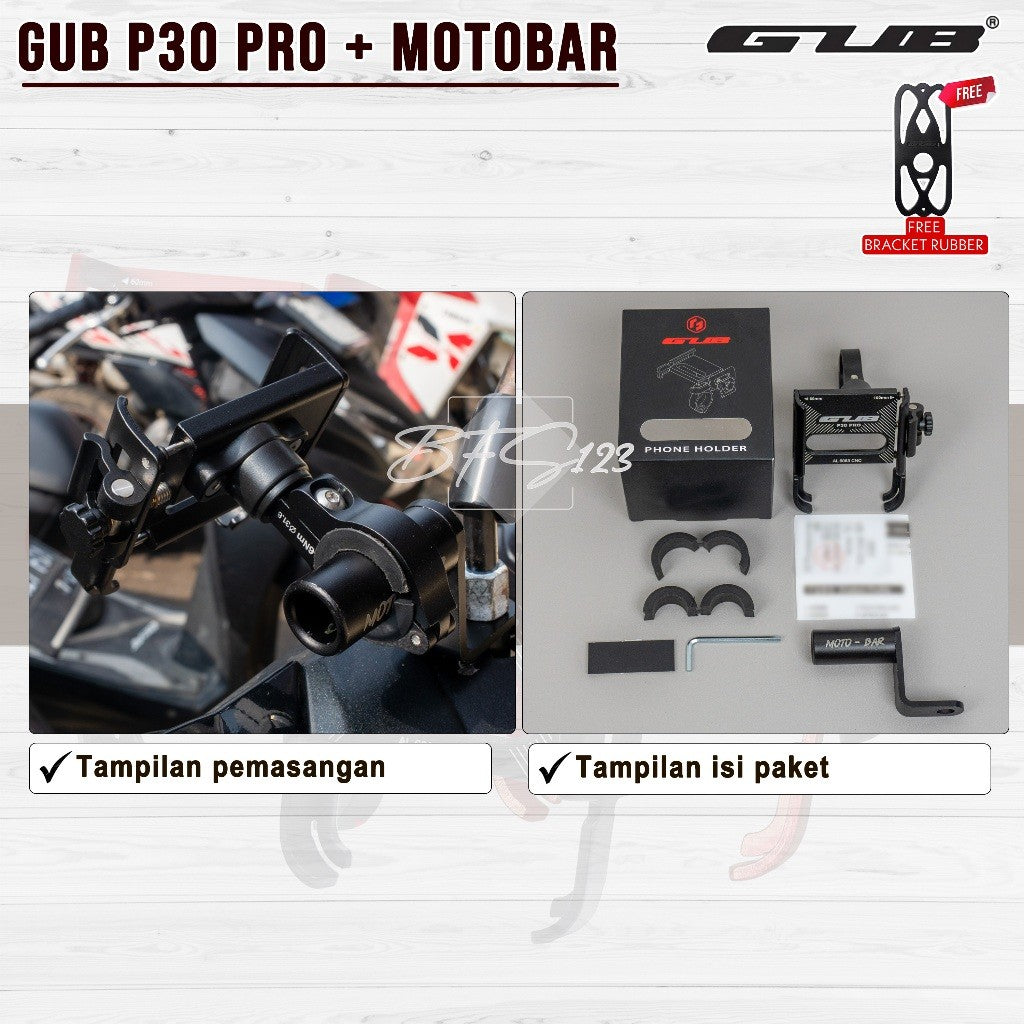 GUB P30 / GUB P30 PRO Original Holder Handphone Dudukan Ponsel Aluminium Aloy
