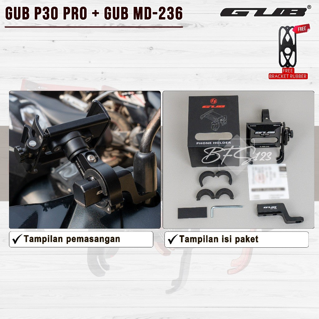 GUB P30 / GUB P30 PRO Original Holder Handphone Dudukan Ponsel Aluminium Aloy