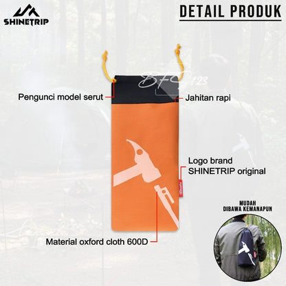 SHINETRIP Pouch Serut Pasak Tenda Camping Hiking Oxford Cloth 600D 36x16 Cm Kantong Pouch Outdoor