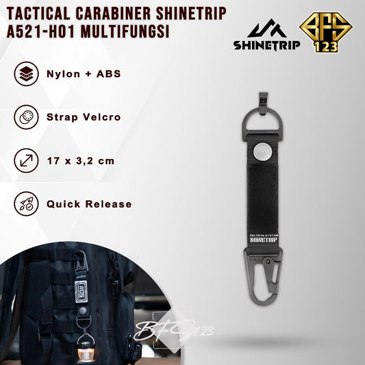 SHINETRIP ST-05 Keychain Snaphook Gantungan Gesper Tactical A521-H01 Multi-Functional Hook Carabiner Outdoor