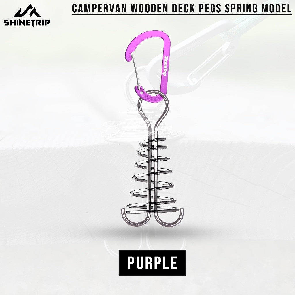 SHINETRIP Pasak Gesper Tali Nail Fish Buckle Model Per Stainless Carabiner Aluminium Gesper Kait Kayu Camping Outdoor