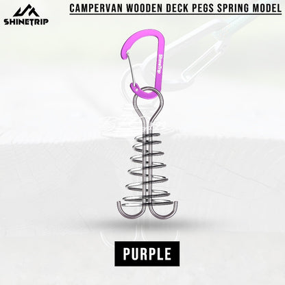 SHINETRIP Pasak Gesper Tali Nail Fish Buckle Model Per Stainless Carabiner Aluminium Gesper Kait Kayu Camping Outdoor