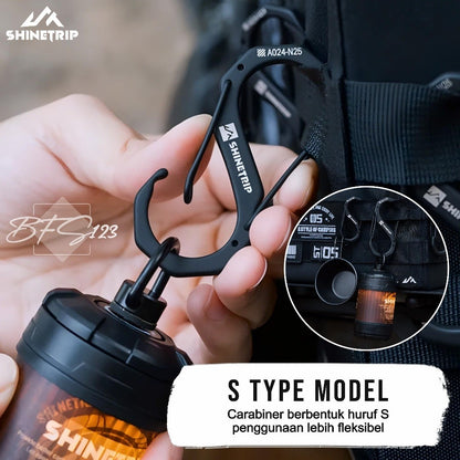 SHINETRIP Carabiner Tactical Aluminum Buckle-S Suit ST-05 Gantungan Barang Spring Hook Camping Outdoor
