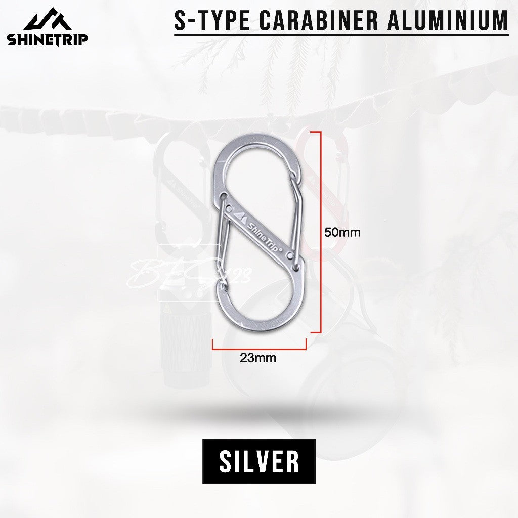 SHINETRIP Carabiner S Type Shape Aluminum Aksesoris Carabiner Multifungsi Camping Hiking Outdoor