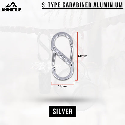 SHINETRIP Carabiner S Type Shape Aluminum Aksesoris Carabiner Multifungsi Camping Hiking Outdoor