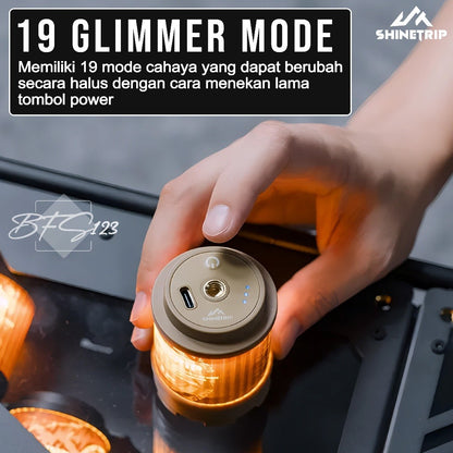 SHINETRIP 05 Series Lampu Hanging Tent Rotating 19 Glimmer Mode Lampu Kemah Gantung Type-C 1000 mAh Camping Outdoor