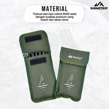 SHINETRIP Pouch Storage Pasak Tenda Camping 20 Cm Oxford Cloth 600D Pouch Outdoor Multifungsi