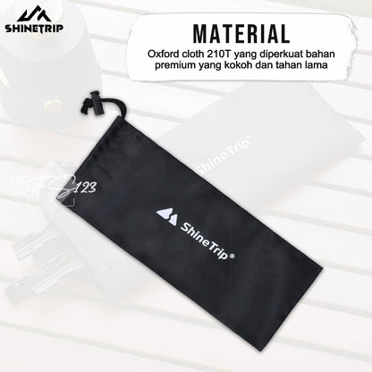 SHINETRIP Pouch Kantong Serut 28x12 Cm Camping Hiking Sarung Pasak Tenda Multifungsi Outdoor