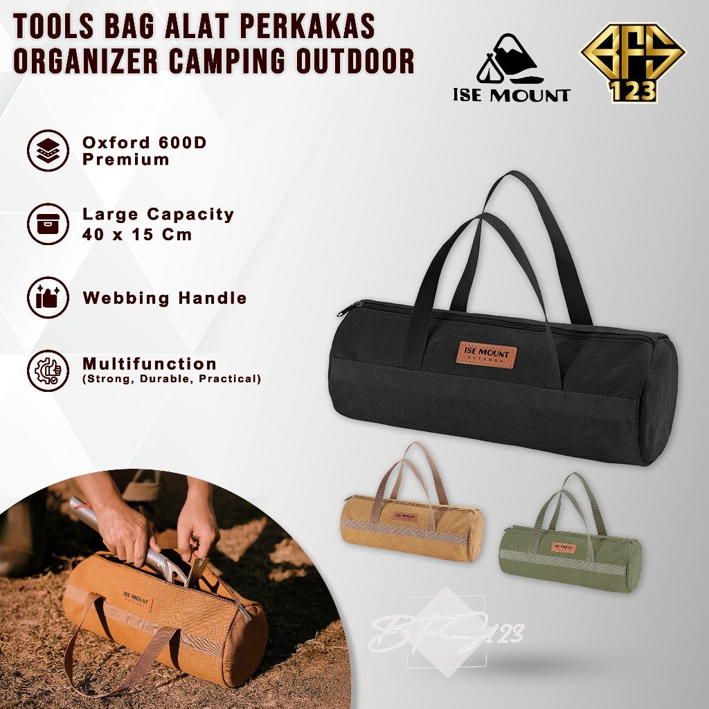 ISE MOUNT Tas Perkakas Tools Bag Tas Tenda Camping Outdoor Tas Organizer Multifungsi Oxford 600D 40cm x 15cm