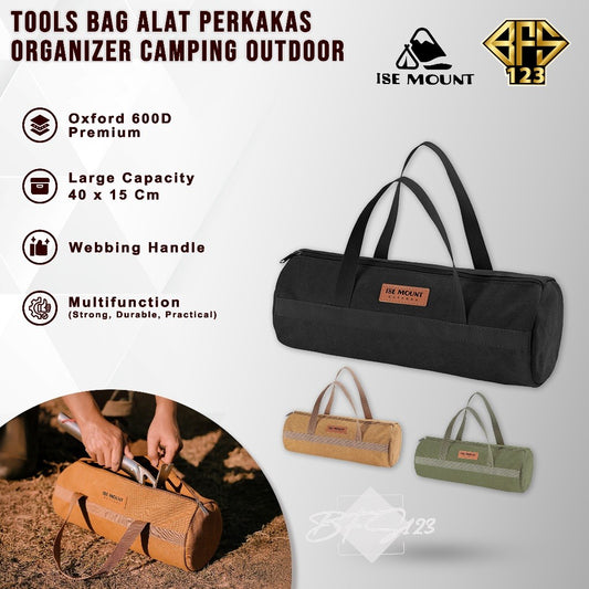 ISE MOUNT Tas Perkakas Tools Bag Tas Tenda Camping Outdoor Tas Organizer Multifungsi Oxford 600D 40cm x 15cm
