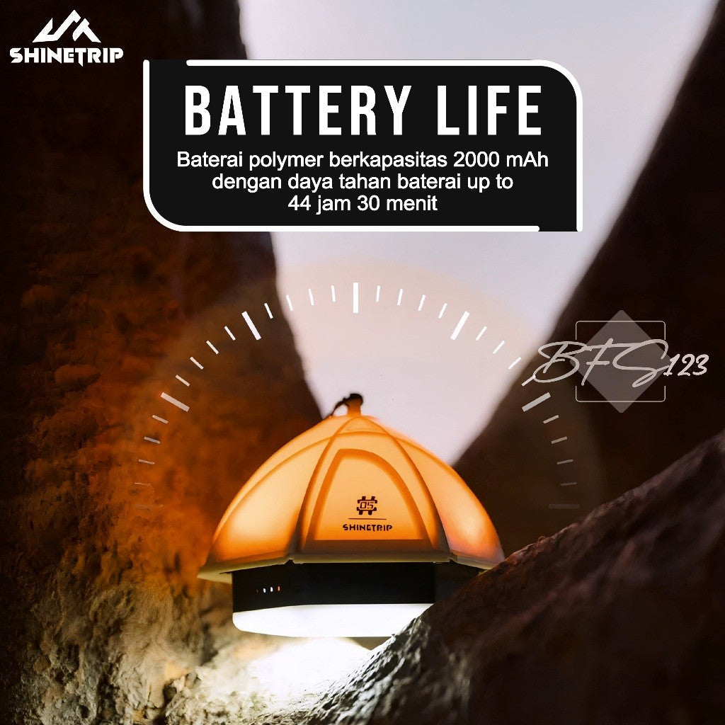SHINETRIP Lampu LED Camping Lantern Gantung Retro Model Kubah Series Tent Pat Light Type-C IPX4 2000mAh