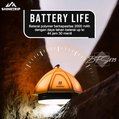 SHINETRIP Lampu LED Camping Lantern Gantung Retro Model Kubah Series Tent Pat Light Type-C IPX4 2000mAh