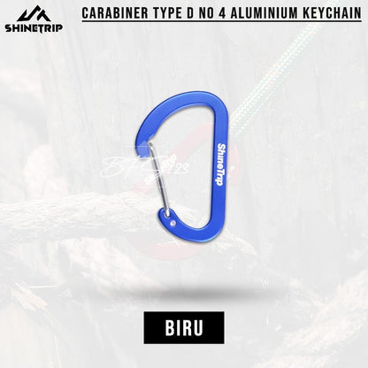 SHINETRIP Carabiner D-Type No 4 Aluminum Keychain Access Gantungan Kunci Camping Hiking Outdoor