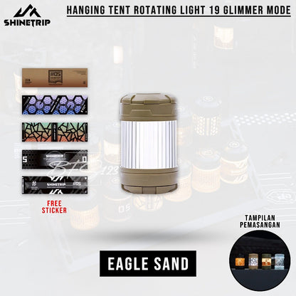 SHINETRIP 05 Series Lampu Hanging Tent Rotating 19 Glimmer Mode Lampu Kemah Gantung Type-C 1000 mAh Camping Outdoor