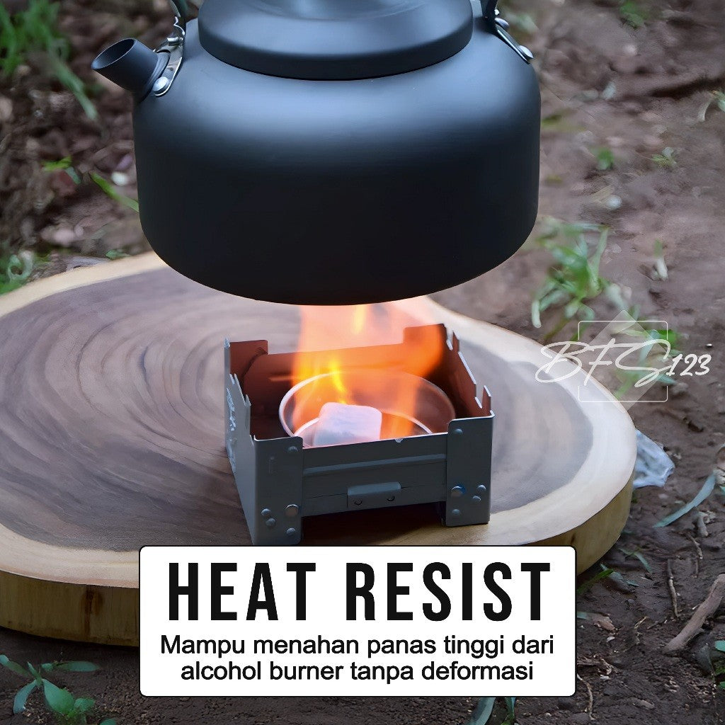 Kompor Lipat Portable German Style Kompor Spirtus Alkohol Stove Ultralight Camping Hiking
