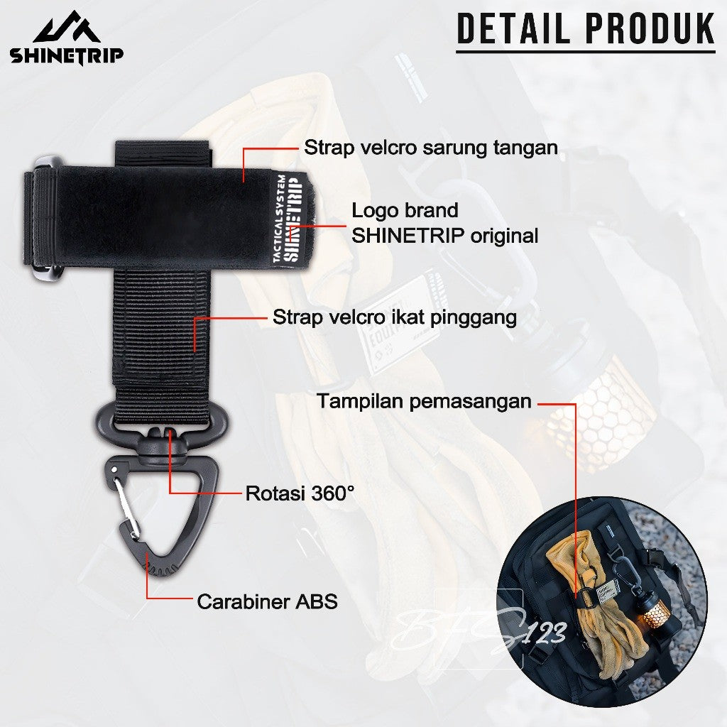 SHINETRIP ST-05 Glove Hanging Tactical Keychain Snaphook Gantungan Hook Carabiner Multi-Functional Series A521-H04