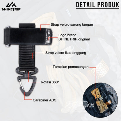 SHINETRIP ST-05 Glove Hanging Tactical Keychain Snaphook Gantungan Hook Carabiner Multi-Functional Series A521-H04