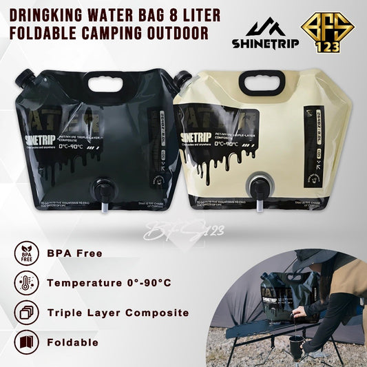 Drinking Water Bag 8 Liter SHINETRIP Kantong Air Minum Lipat Camping Water Jerigen Lipat Portable
