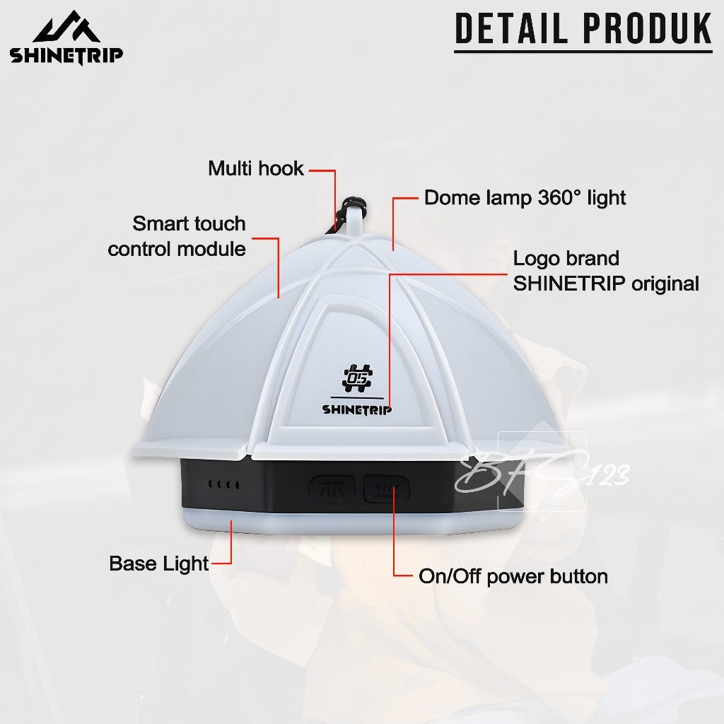 SHINETRIP Lampu LED Camping Lantern Gantung Retro Model Kubah Series Tent Pat Light Type-C IPX4 2000mAh