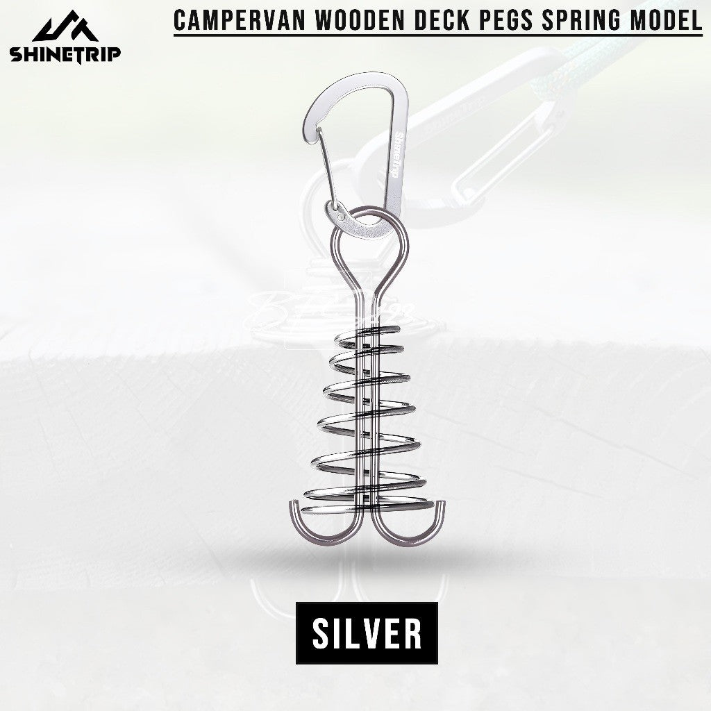SHINETRIP Pasak Gesper Tali Nail Fish Buckle Model Per Stainless Carabiner Aluminium Gesper Kait Kayu Camping Outdoor