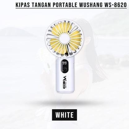 Kipas Tangan Portable 1200 mAh WS-8620 Wushang Mini Fan 3 High-speed USB Rechargeable Kipas Genggam Travel Outdoor