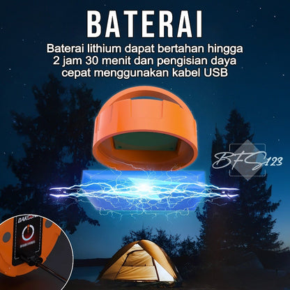 Lampu Tenda LED 36W Wushang USB Lampu Gantung Emergency Worklight COB Hook Carabiner Magnet Waterproof