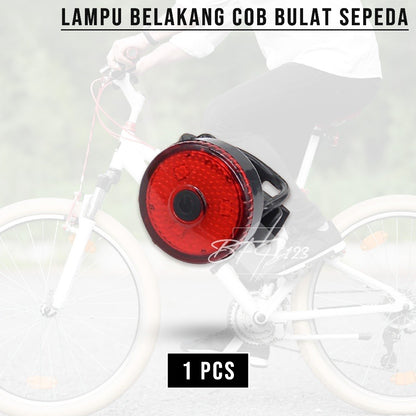 Lampu Belakang COB Bulat Sepeda Baterai Recharge USB-C
