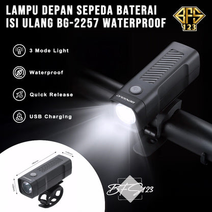 Lampu Belakang COB Bulat Sepeda Baterai Recharge USB-C