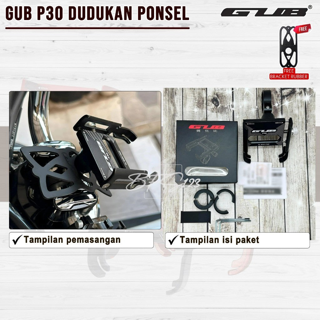 GUB P30 / GUB P30 PRO Original Holder Handphone Dudukan Ponsel Aluminium Aloy