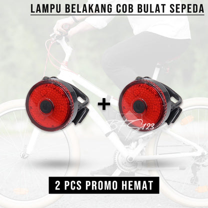 Lampu Belakang COB Bulat Sepeda Baterai Recharge USB-C
