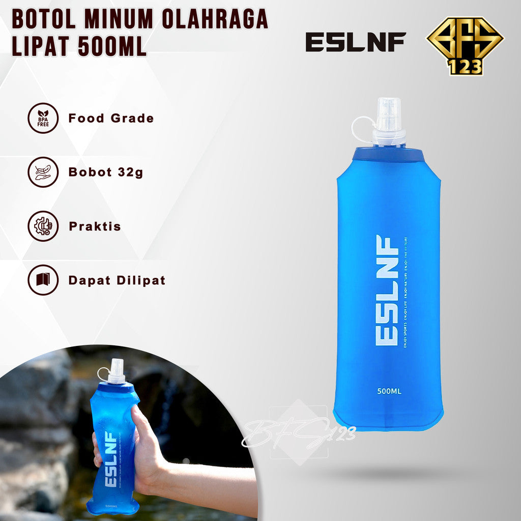 ESLNF Botol Air Minum Lipat Lari Running Water Bag 500 Ml