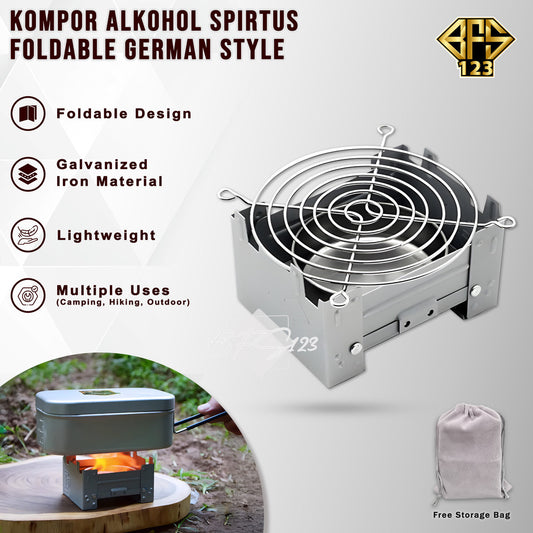 Kompor Lipat Portable German Style Kompor Spirtus Alkohol Stove Ultralight Camping Hiking